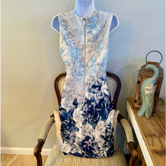 Calvin Klein, Baby and Navy Blue, Sheath Dress, Size 6 - Picture 2 of 4